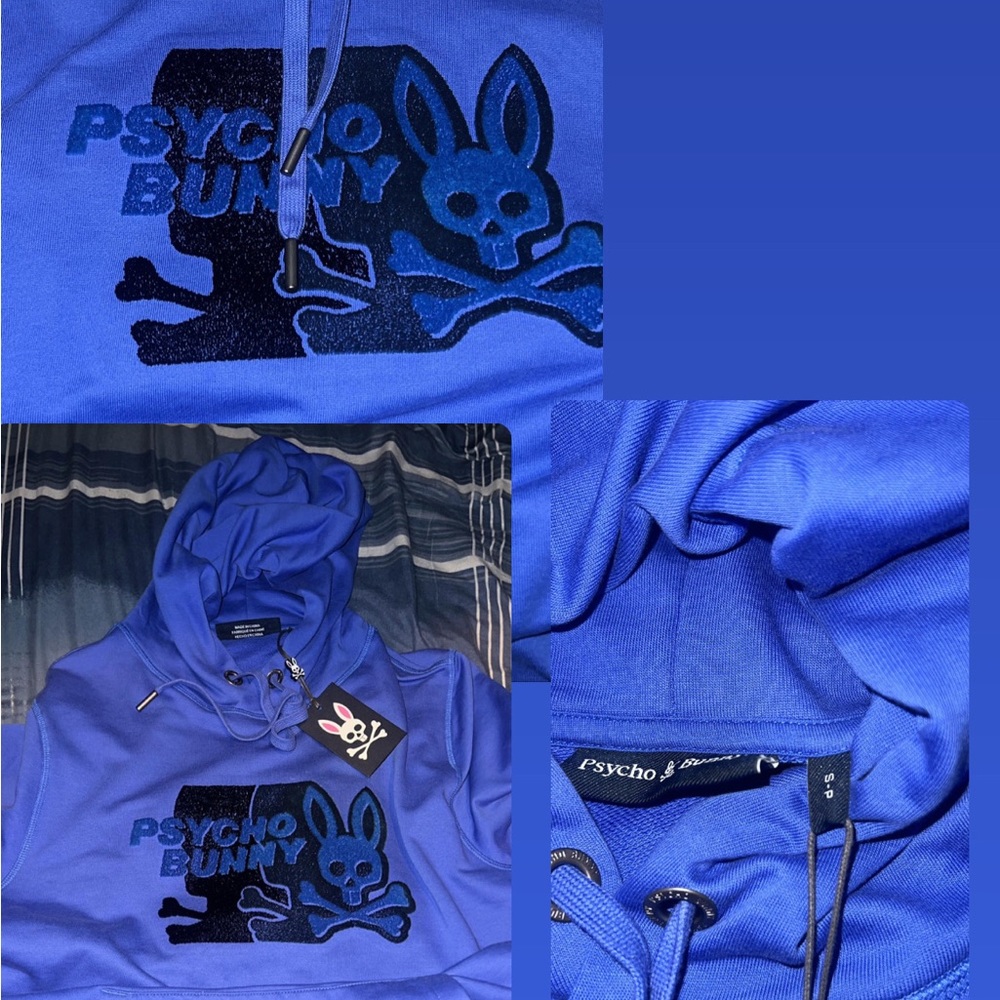 Brand new psycho bunny uni sex hoodie size: (small) bag is included as well!!